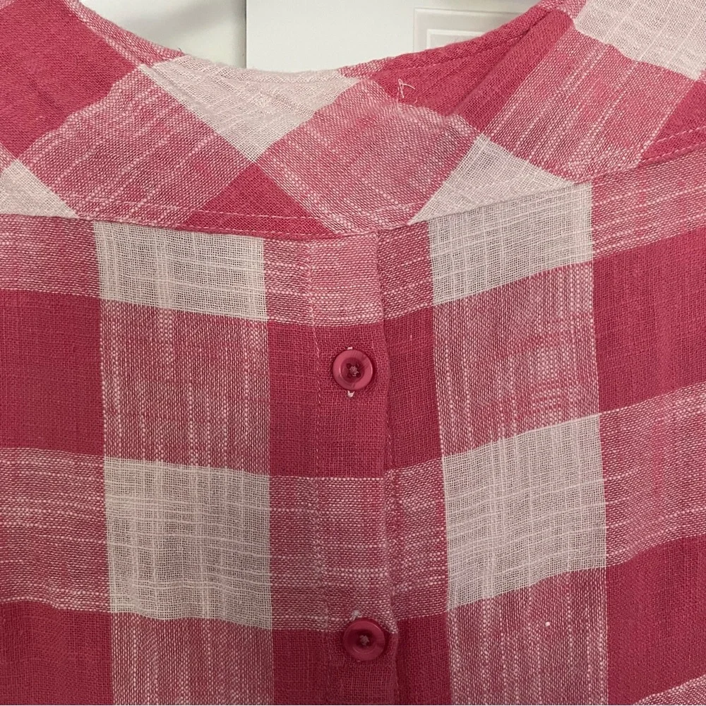 Cloth & Stone Pink Gingham Top - Picture 7 of 12